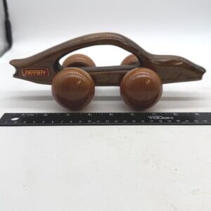 Vintage Ferrari 308 GTS Hand Carved Wooden Model Car Rolling Spheres Taiwan
